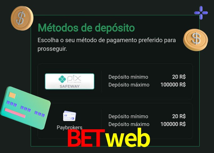 O cassino Betweb oferece uma grande variedade de métodos de pagamento